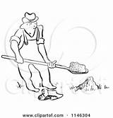 Digging Clipart Man Cartoon Royalty Picsburg Vector Shovel Workers Clipartof Illustration Diggers Illustrations Rf sketch template