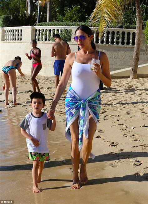 lauren silverman joins eric and simon cowell in barbados daily mail