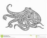 Coloring Pages Octopus Adults Printable Animal Popular sketch template