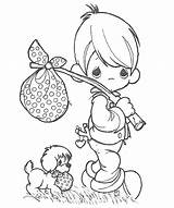 Precious Moments Coloring Pages Printable Christmas Color Kids Baby sketch template