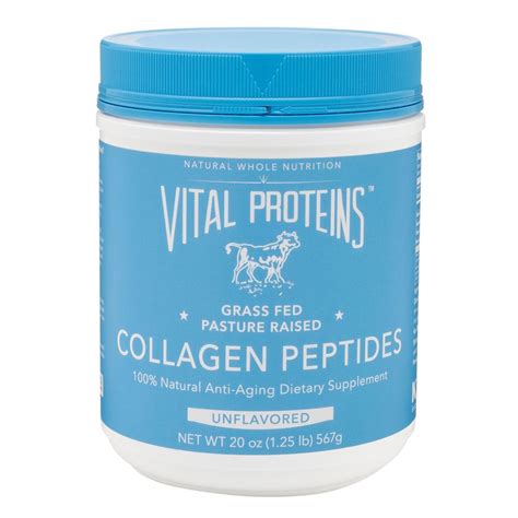 vital proteins collagen peptides grass fed pasture raised unflavored 20 oz