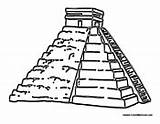 Mayan Pyramid Ancient Coloring Buildings Sketchite Pages Credit Larger sketch template
