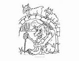 Gruff Billy Goats Three Coloring Pages Getdrawings Getcolorings sketch template