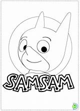 Dinokids Samsam Coloring Close sketch template