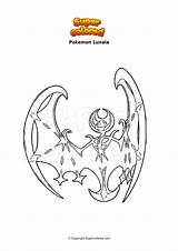 Lunala Colorare Solgaleo Ausmalbild Disegno Ausmalbilder Pokémon Coloriage Supercolored Geist Abomasnow Buzzwole Bild sketch template