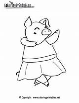 Coloring Dancing Pig Pages Animal Kids Printables Coloringprintables Drawing Printable Pigs Ballerina Animals Little Print Getdrawings sketch template