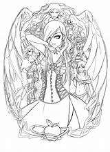 Lilith Lineart Fairy sketch template