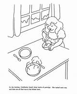 Goldilocks Coloringhome Puppet Porridge sketch template