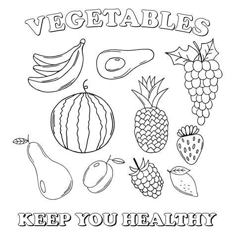printable coloring pages  fruits  vegetables