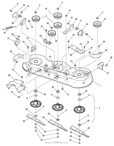 simplicity  acaws hp hydro   mower deck parts diagram   mower deck