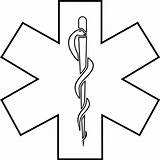 Clipart Ems Clip Emt Symbol Logo Medical Star Paramedic Life Cross Coloring Ambulance Outline Template Cliparts Maltese Alert Badge Silhouette sketch template