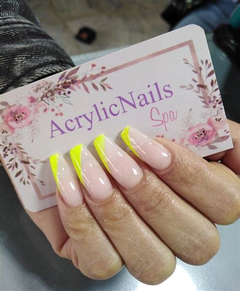 acrylicnailsspa neon nails beauty finger nails ongles neon colors