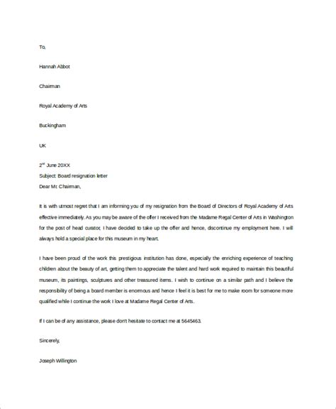profeesional resignation letter samples  ms word