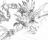 Diablo Witch Coloring Pages Printable Demon Vessel Fujiwara Yumiko sketch template