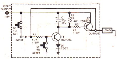 simple latch circuit  transistors