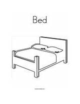 Bed Coloring Template Print Pages Outline Chair Built Twistynoodle Change Tracing Noodle sketch template