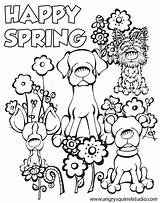 Coloring Spring Pages Happy Print April Printable First Kids Sheets Preschoolers Simple Coloring4free Adults Colouring Older Students Color Popular Adult sketch template