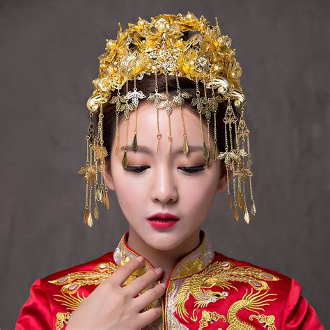 chinese wedding hairwear jewelry bridal headbands bride hair tiaras