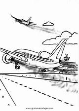 Flughafen Malvorlage Ausmalen Flugzeuge sketch template