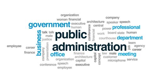 public administration animated word cloud text stock footage video 100