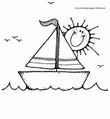 Boat Sailboat Barcos Coloring4free Barco Coloringhome Crucero sketch template