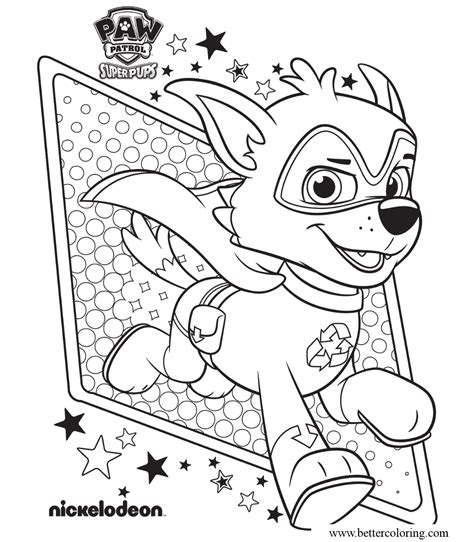 paw patrol super pups rocky coloring pages  printable coloring pages