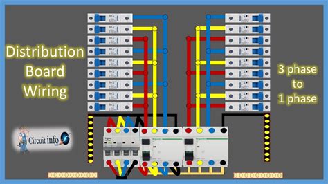 phase distribution board wiring diagram youtube