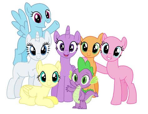 mane  group picture base   pony twilight  pony