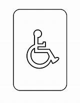 Exit Parking Wheelchair Printablefreecoloring Emergency sketch template