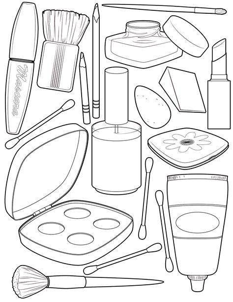 makeup face coloring pages sketch coloring page