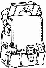 Backpack Coloring Pages Results sketch template