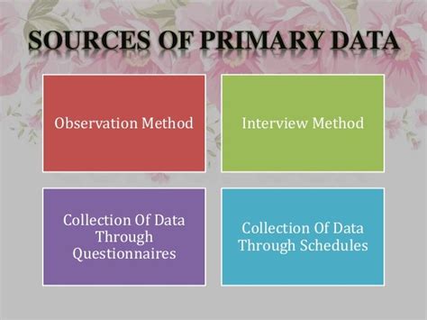 sources  primary data
