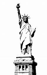 Liberty Statue Drawing Clipart Outline Clip Shirt Template Vector Library Cliparts Printed Screen Monument National Use Transparent Cliparting Small Attribution sketch template