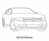 Dodge Charger Hellcat Kolorowanka Challenger Druku Coloringhome sketch template