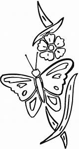 Coloring Spring Butterfly Flower Kidprintables Return Main sketch template