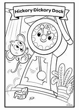 Dock Hickory Dickory Rhymes Crayola sketch template