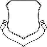 Shield Template Clipart Drawing Crest Library sketch template