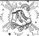 Roller Skating Skate Coloring Skates Pages Derby Sheets Colouring Rollers Color Rollerskates Rink Party Bilder Sketch Excitement Roulette Rollschuhe Disco sketch template