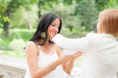 two beautiful brides wed in central park elopement