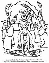 Jerusalem Coloring Pages Jesus Donkey Palm Sunday Rode Into Entry Getdrawings Color Printable Getcolorings sketch template