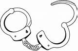 Handcuffs Clipart Police Handcuff Clip Coloring Cliparts Hand Cuffs Template Scroll Color Pic Saw Library Pages Presentations Fire Projects Use sketch template