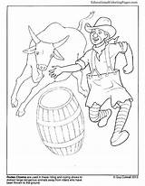 Rodeo Clowns Colouringpages sketch template