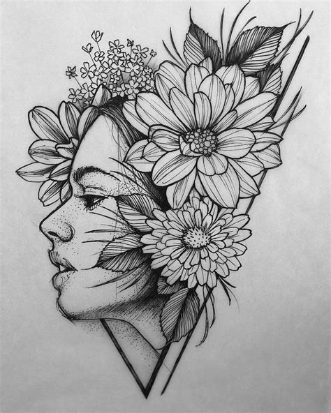 black  white pencil drawings  flowers meoww musings