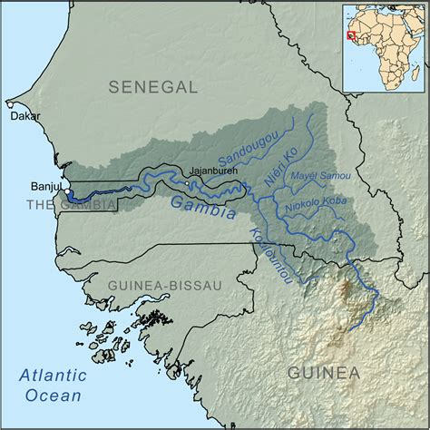 fleuve gambie carte populationdatanet