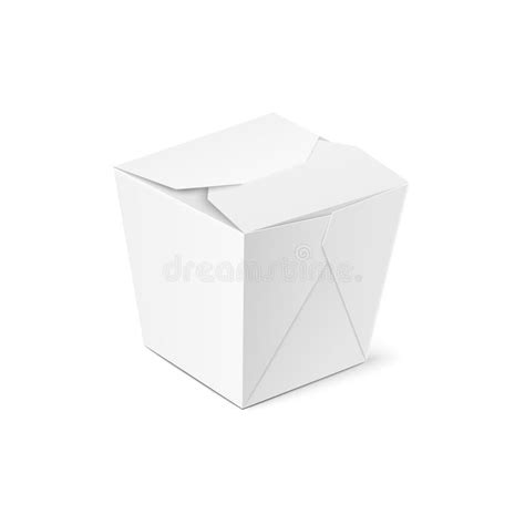 closed blank takeaway food box template realistic vector illustration
