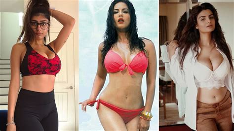 Mia Khalifa Sunny Leone Anveshi Jain Beautiful Belly