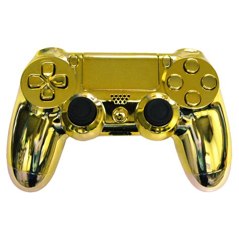 chrome ps wireless controller dual vibration gold ps etsy