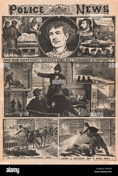 illustrated police news front page reporting  murders  jack