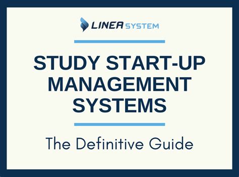 study start  management system  vital tool sponsors