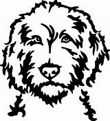 Labradoodle Dog Silhouette Stencil Outline Stencils Goldendoodle Drawing Dessin Chien Choose Board Illustration Drawings Tattoos Sherrie Finch sketch template